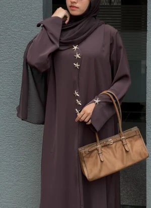 Basic Star Buttoned Abaya